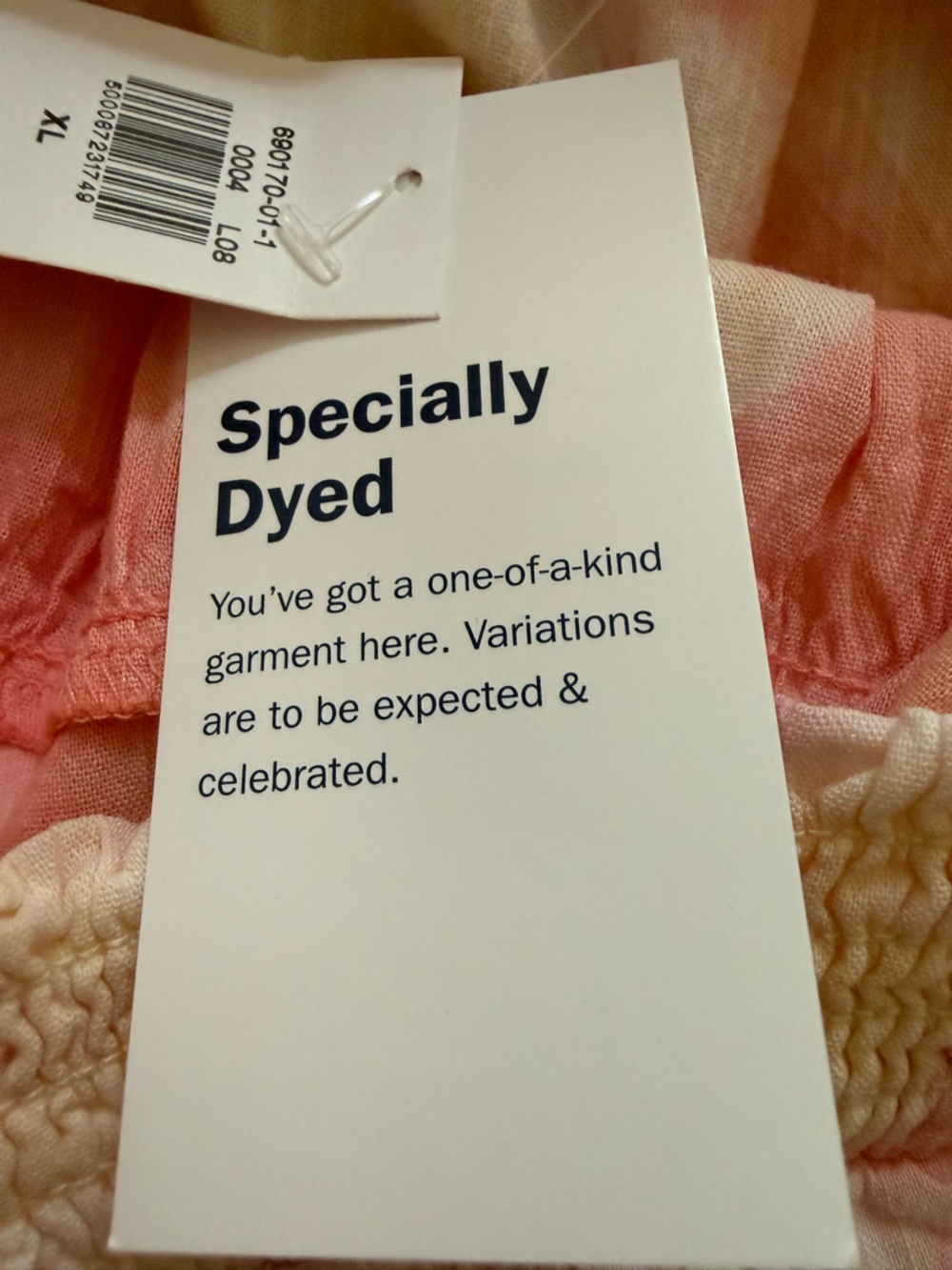 Brand New Old Navy Tie-Dye Tiered Maxi Sundress - Pink/Peach/Yellow - Picture 9 of 10